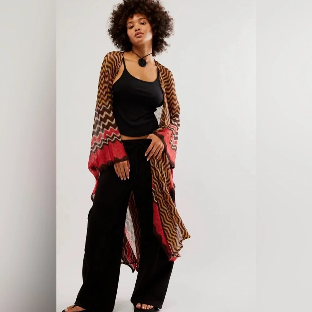 1. NWT Free People Pharaoh Fine Knit Kimono - Picture 1 of 5
